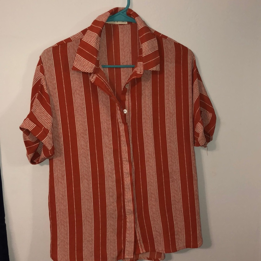 Orange MOLLY GREEN button up top (NEVER WORN)
